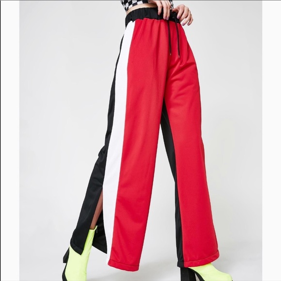 Dolls Kill Pants - ragged priest track pants